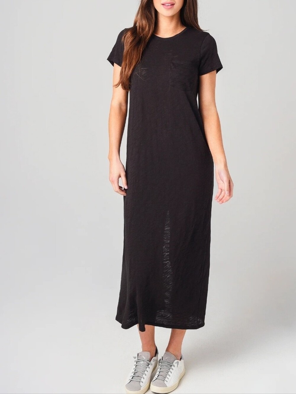 ATM Anthony Thomas Melillo Black Short-Sleeve Maxi Dress Size XS
